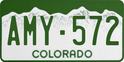 CO license plate AMY572
