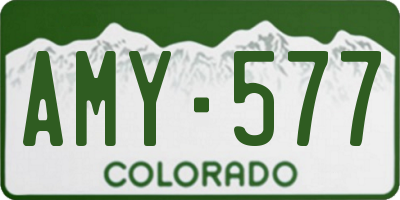 CO license plate AMY577