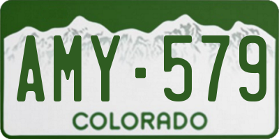 CO license plate AMY579