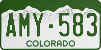 CO license plate AMY583