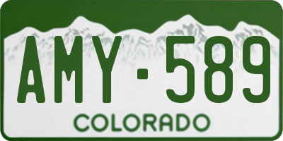CO license plate AMY589