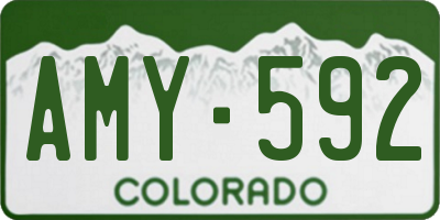 CO license plate AMY592