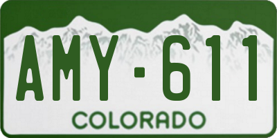 CO license plate AMY611