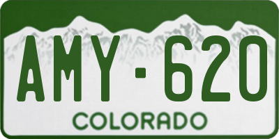 CO license plate AMY620