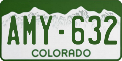 CO license plate AMY632