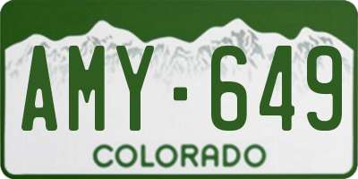 CO license plate AMY649