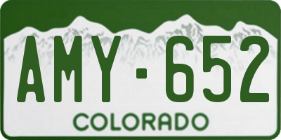 CO license plate AMY652