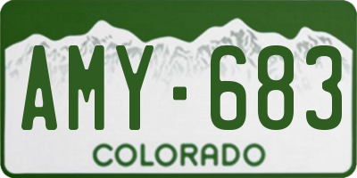 CO license plate AMY683