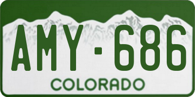 CO license plate AMY686