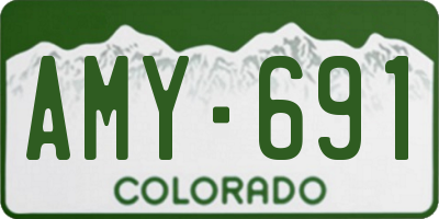 CO license plate AMY691