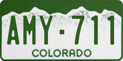 CO license plate AMY711