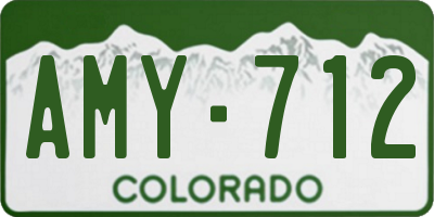 CO license plate AMY712