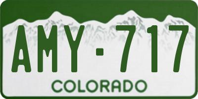 CO license plate AMY717