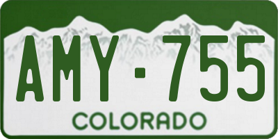 CO license plate AMY755