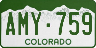 CO license plate AMY759