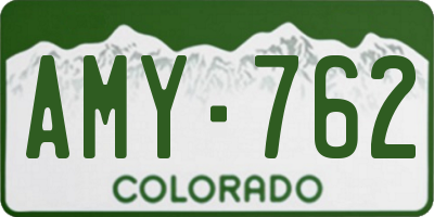 CO license plate AMY762