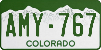CO license plate AMY767