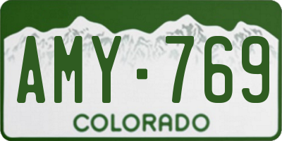 CO license plate AMY769
