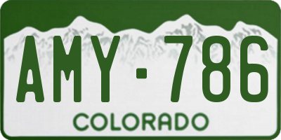 CO license plate AMY786