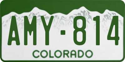 CO license plate AMY814