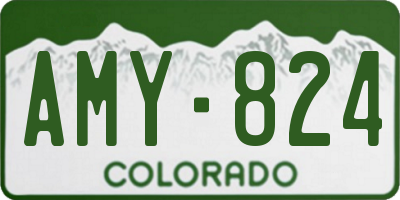 CO license plate AMY824