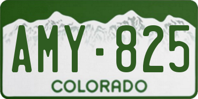 CO license plate AMY825