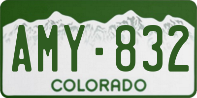 CO license plate AMY832