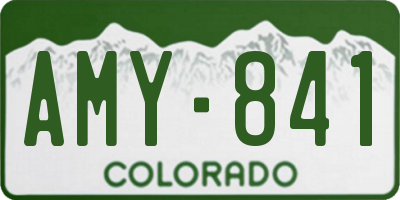 CO license plate AMY841