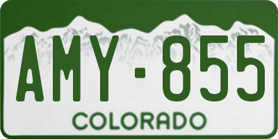 CO license plate AMY855