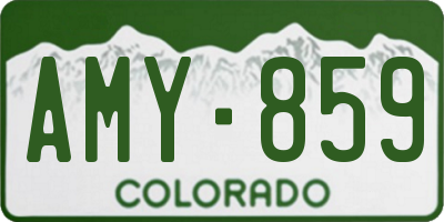 CO license plate AMY859