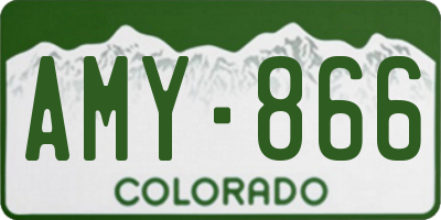 CO license plate AMY866