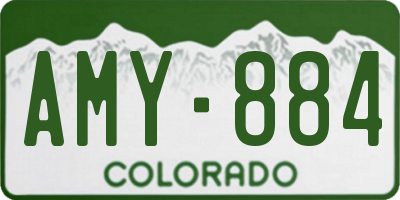 CO license plate AMY884
