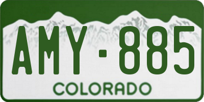 CO license plate AMY885