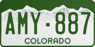 CO license plate AMY887