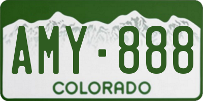 CO license plate AMY888