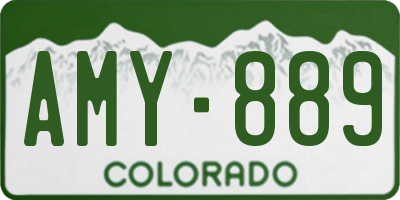 CO license plate AMY889