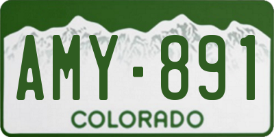 CO license plate AMY891