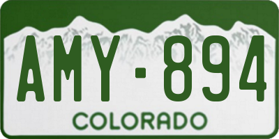 CO license plate AMY894