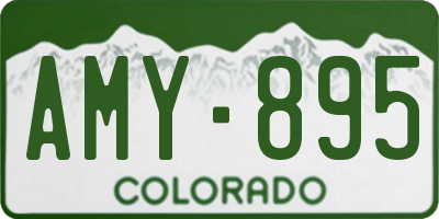 CO license plate AMY895