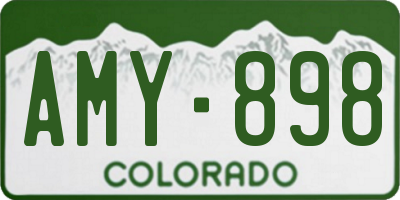 CO license plate AMY898