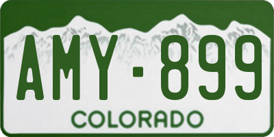 CO license plate AMY899