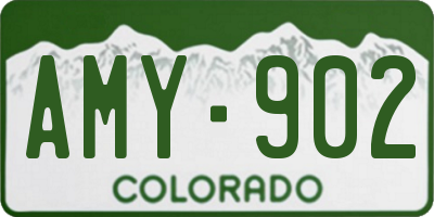 CO license plate AMY902