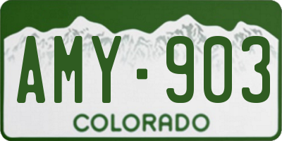 CO license plate AMY903
