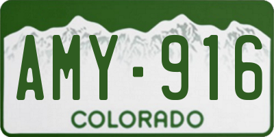 CO license plate AMY916
