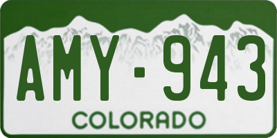 CO license plate AMY943