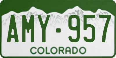 CO license plate AMY957