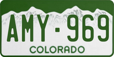 CO license plate AMY969