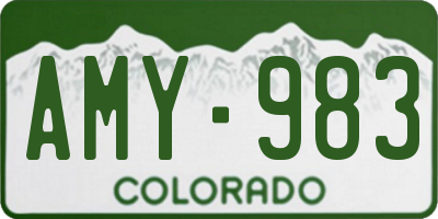 CO license plate AMY983