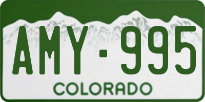 CO license plate AMY995