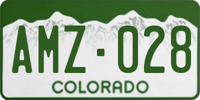 CO license plate AMZ028